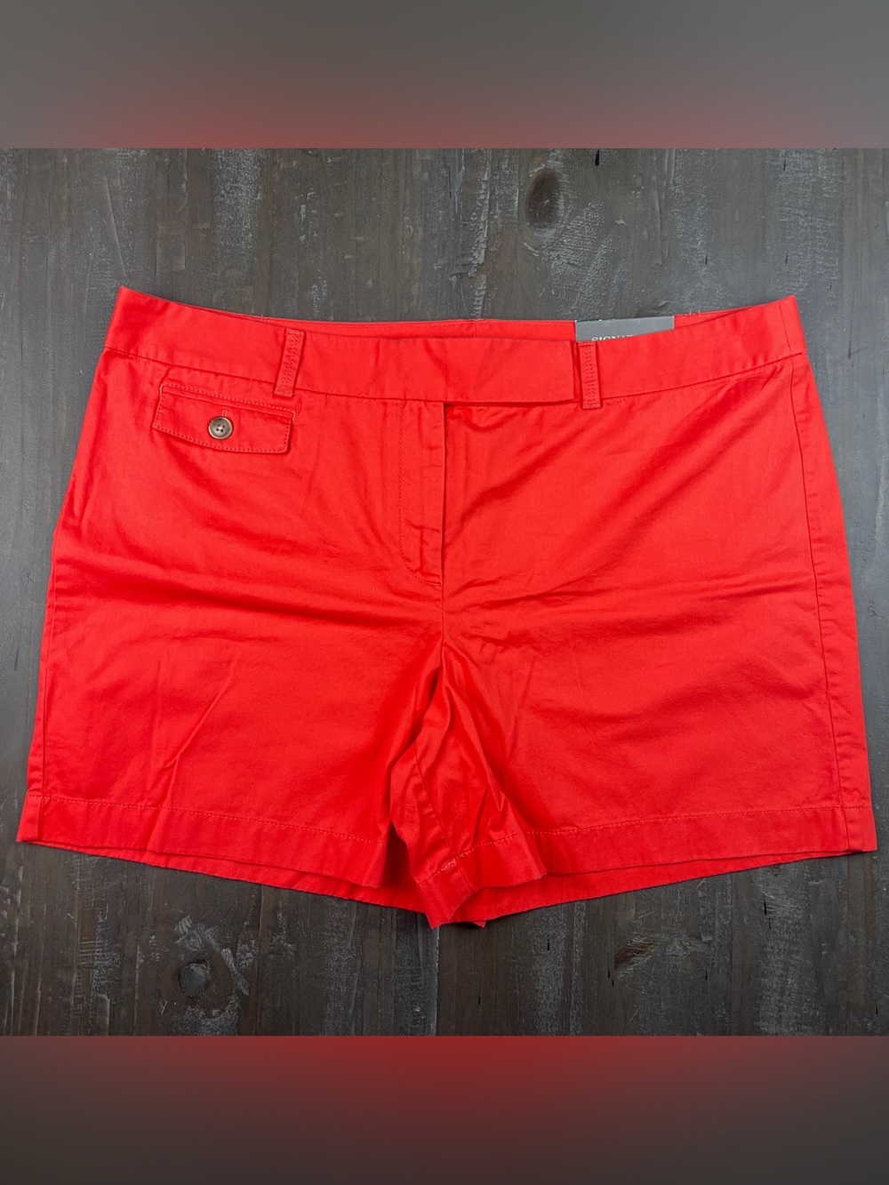 Ann Taylor Signature Fit Women's Size 18 Coral Twill Shorts 6” Inseam **NEW